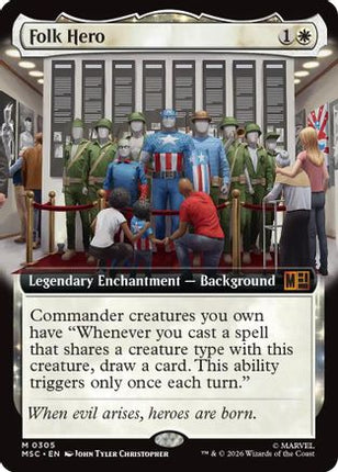 Folk Hero (Extended Art) (305) [Commander: Marvel Super Heroes] Foil