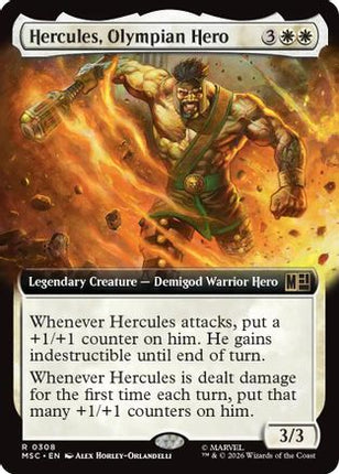 Hercules, Olympian Hero (Extended Art) (308) [Commander: Marvel Super Heroes] Foil