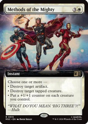 Methods of the Mighty (Extended Art) (315) [Commander: Marvel Super Heroes]