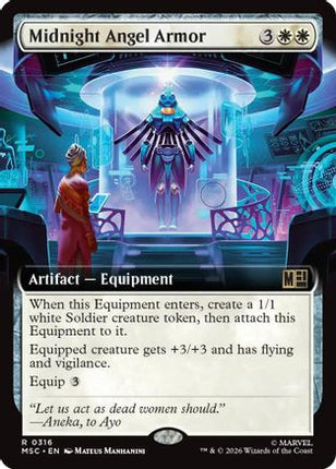 Midnight Angel Armor (Extended Art) (316) [Commander: Marvel Super Heroes] Foil