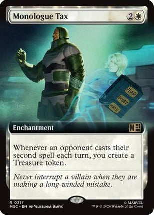 Monologue Tax (Extended Art) (317) [Commander: Marvel Super Heroes] Foil