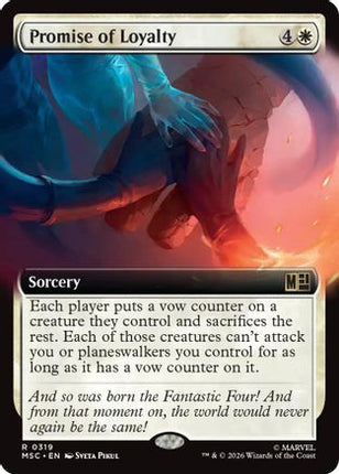 Promise of Loyalty (Extended Art) (319) [Commander: Marvel Super Heroes] Foil