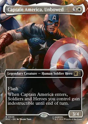 Captain America, Unbowed (Borderless) (505) [Commander: Marvel Super Heroes]