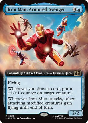Iron Man, Armored Avenger (Extended Art) (332) [Commander: Marvel Super Heroes] Foil