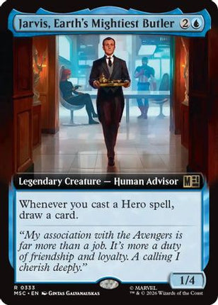 Jarvis, Earth's Mightiest Butler (Extended Art) (333) [Commander: Marvel Super Heroes] Foil