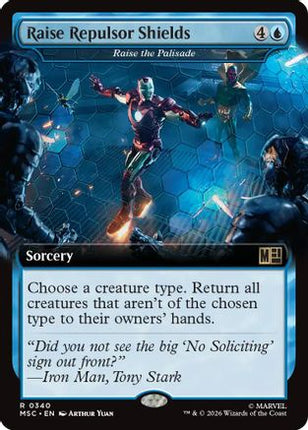 Raise Repulsor Shields - Raise the Palisade (Extended Art) (340) [Commander: Marvel Super Heroes] Foil