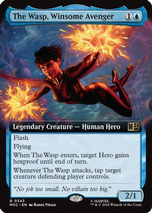 The Wasp, Winsome Avenger (Extended Art) (343) [Commander: Marvel Super Heroes] Foil