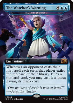 The Watcher's Warning - Mind's Dilation (Extended Art) (344) [Commander: Marvel Super Heroes] Foil