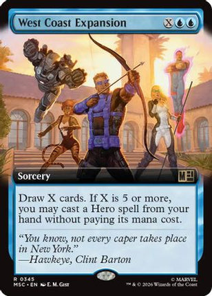 West Coast Expansion (Extended Art) (345) [Commander: Marvel Super Heroes] Foil