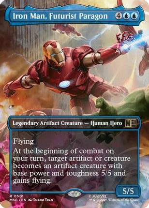 Iron Man, Futurist Paragon (Borderless) (501) [Commander: Marvel Super Heroes] Foil