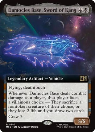 Damocles Base, Sword of Kang (Extended Art) (347) [Commander: Marvel Super Heroes] Foil