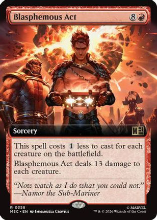 Blasphemous Act (Extended Art) (358) [Commander: Marvel Super Heroes] Foil