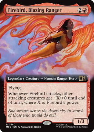 Firebird, Blazing Ranger (Extended Art) (360) [Commander: Marvel Super Heroes] Foil
