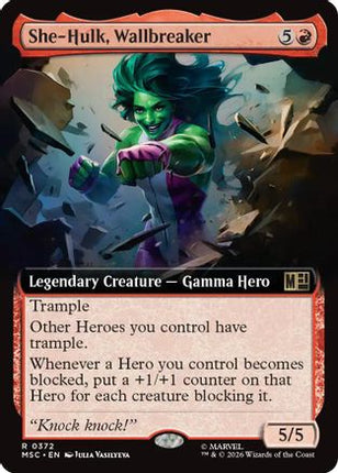 She-Hulk, Wallbreaker (Extended Art) (372) [Commander: Marvel Super Heroes] Foil