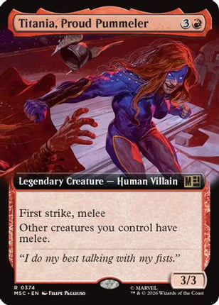 Titania, Proud Pummeler (Extended Art) (374) [Commander: Marvel Super Heroes]