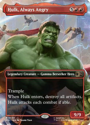 Hulk, Always Angry (Borderless) (502) [Commander: Marvel Super Heroes] Foil