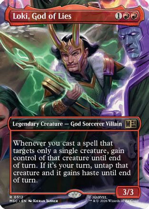 Loki, God of Lies (Borderless) (512) [Commander: Marvel Super Heroes] Foil