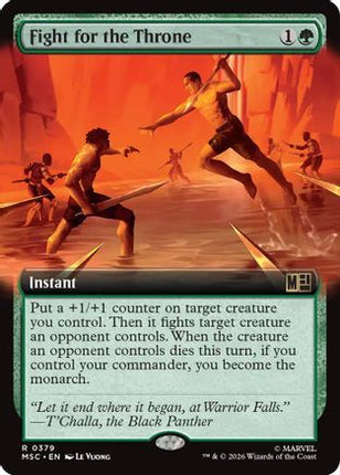 Fight for the Throne (Extended Art) (379) [Commander: Marvel Super Heroes] Foil