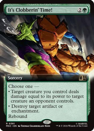 It's Clobberin' Time! (Extended Art) (381) [Commander: Marvel Super Heroes] Foil