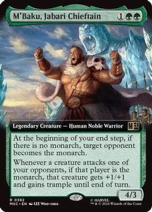 M'Baku, Jabari Chieftain (Extended Art) (382) [Commander: Marvel Super Heroes] Foil