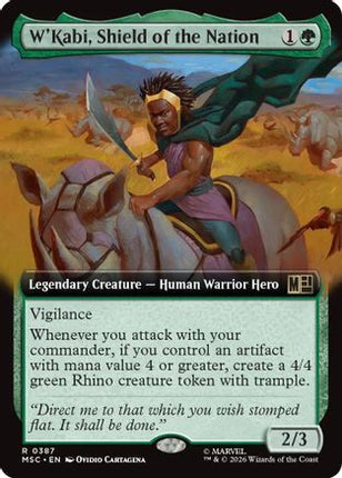 W'Kabi, Shield of the Nation (Extended Art) (387) [Commander: Marvel Super Heroes]