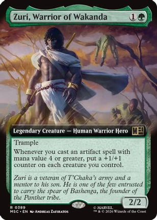 Zuri, Warrior of Wakanda (Extended Art) (389) [Commander: Marvel Super Heroes]