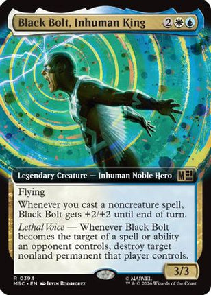 Black Bolt, Inhuman King (Extended Art) (394) [Commander: Marvel Super Heroes] Foil