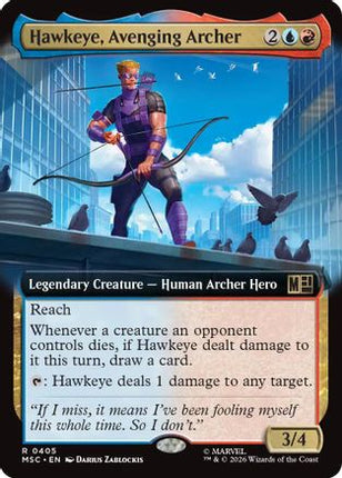 Hawkeye, Avenging Archer (Extended Art) (405) [Commander: Marvel Super Heroes] Foil