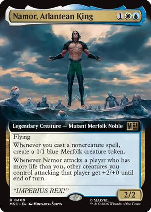 Namor, Atlantean King (Extended Art) (409) [Commander: Marvel Super Heroes] Foil