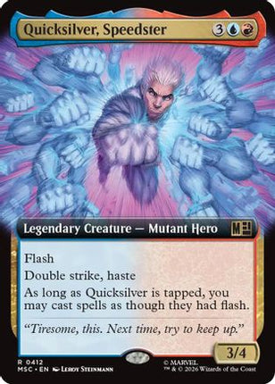 Quicksilver, Speedster (Extended Art) (412) [Commander: Marvel Super Heroes]