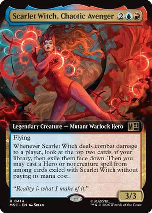 Scarlet Witch, Chaotic Avenger (Extended Art) (414) [Commander: Marvel Super Heroes]