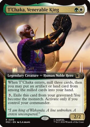 T'Chaka, Venerable King (Extended Art) (419) [Commander: Marvel Super Heroes] Foil