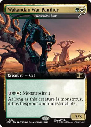 Wakandan War Panther - Fleecemane Lion (Extended Art) (423) [Commander: Marvel Super Heroes] Foil