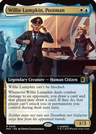 Willie Lumpkin, Postman (Extended Art) (425) [Commander: Marvel Super Heroes] Foil