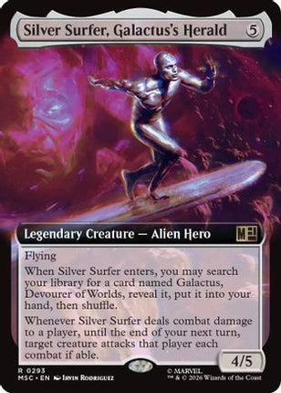 Silver Surfer, Galactus's Herald (Extended Art) (293) [Commander: Marvel Super Heroes]