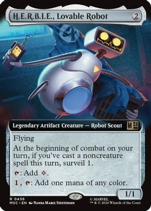 H.E.R.B.I.E., Lovable Robot (Extended Art) (436) [Commander: Marvel Super Heroes] Foil