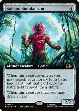 Solemn Simulacrum (Extended Art) (453) [Commander: Marvel Super Heroes] Foil