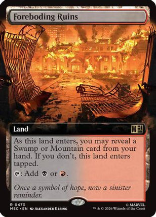 Foreboding Ruins (Extended Art) (473) [Commander: Marvel Super Heroes] Foil