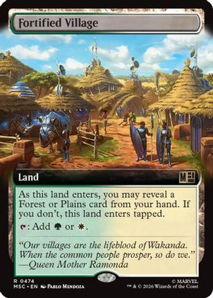 Fortified Village (Extended Art) (474) [Commander: Marvel Super Heroes] Foil