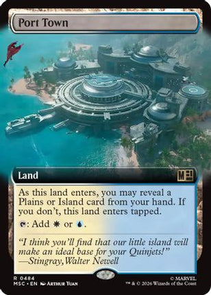 Port Town (Extended Art) (484) [Commander: Marvel Super Heroes] Foil