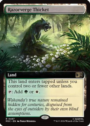 Razorverge Thicket (Extended Art) (487) [Commander: Marvel Super Heroes] Foil