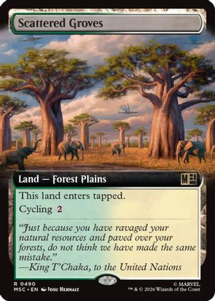 Scattered Groves (Extended Art) (490) [Commander: Marvel Super Heroes] Foil