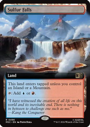 Sulfur Falls (Extended Art) (496) [Commander: Marvel Super Heroes] Foil