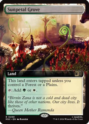 Sunpetal Grove (Extended Art) (499) [Commander: Marvel Super Heroes] Foil