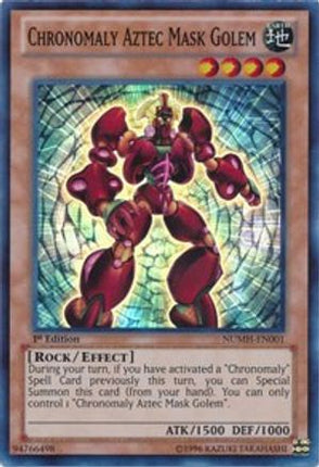 Chronomaly Aztec Mask Golem (Super Rare) [NUMH-EN001] 1st Edition
