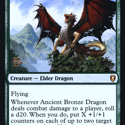 Ancient Bronze Dragon [Battle for Baldur's Gate Promos] Prerelease Foil