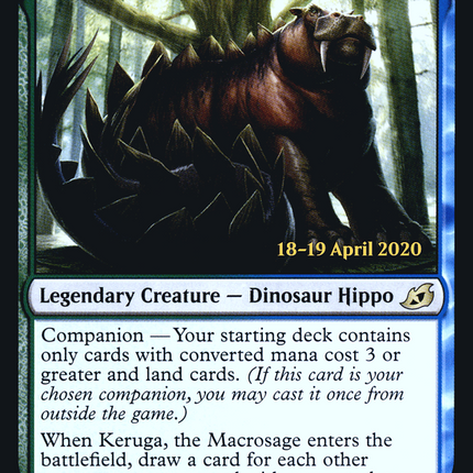 Keruga, the Macrosage (companion) [Ikoria: Lair of Behemoths Promos] Prerelease Foil