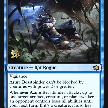 Azure Beastbinder [Bloomburrow Promos] Prerelease Foil