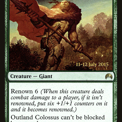 Outland Colossus [Magic Origins Promos] Prerelease Foil