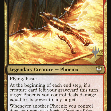 Syrix, Carrier of the Flame [New Capenna Commander Promos] Foil